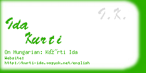 ida kurti business card